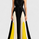 Antía Maxi Φόρεμα Off-Shoulder με Κομψή Στάμπα