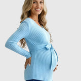 Gloria - Ribbed Maternity Τοπ με Δέσιμο στη Μέση (Tie-Waist Ribbed Maternity Top)  ---  **Θα θέλατε να μεταφράσω και την περιγραφή του προϊόντος ή να προσθέσω λέξεις-κλειδιά για SEO;**