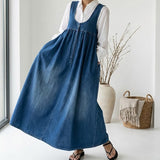 Karen™ | Ρόμπα maxi από vintage πλυμένο τζιν
