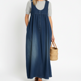 Karen™ | Ρόμπα maxi από vintage πλυμένο τζιν